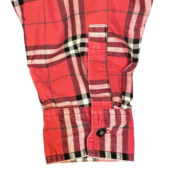 VTG August Max Woman Plaid Flannel Shirt 2X–3X Oversized Fall Gorpcore Cabincore - Picture 3 of 10